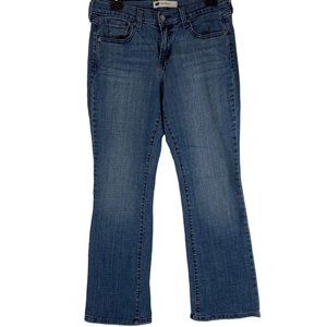 Levi's 515 Boot Cut Jeans Blue Mid Rise Cotton Med Wash Size 6 S/C